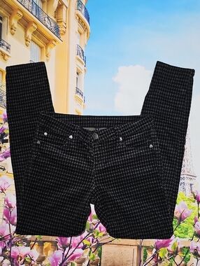 Kut from the Kloth‎ Mia Toothpick Skinny Houndstooth Corduroy Jeans Size 4